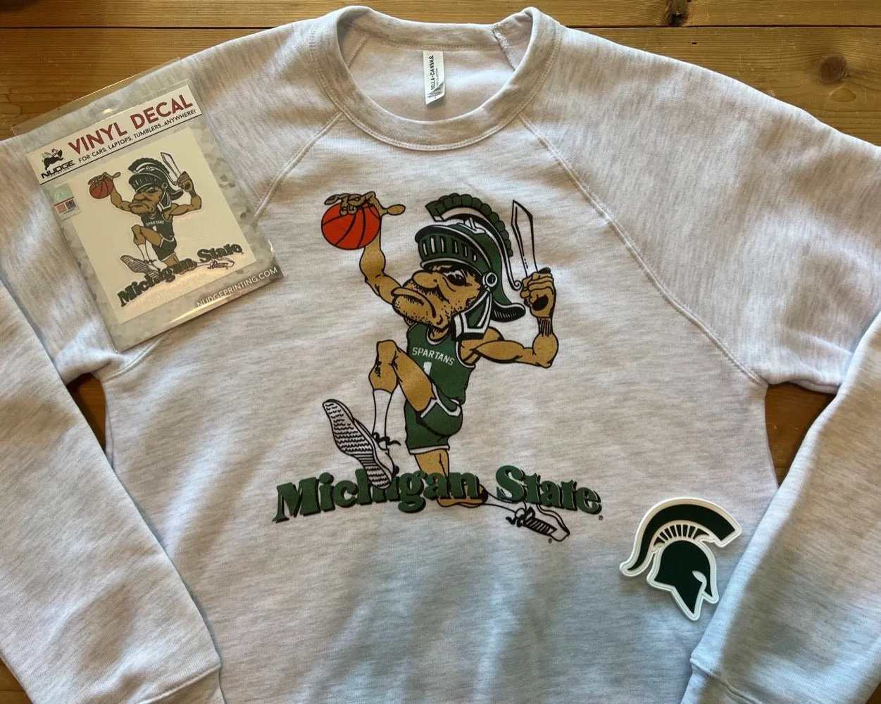 Vintage Michigan State Crewneck with Dunking Gruff