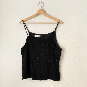 Vintage Silk Beaded Top - 1980s - Laurence Kazar designer