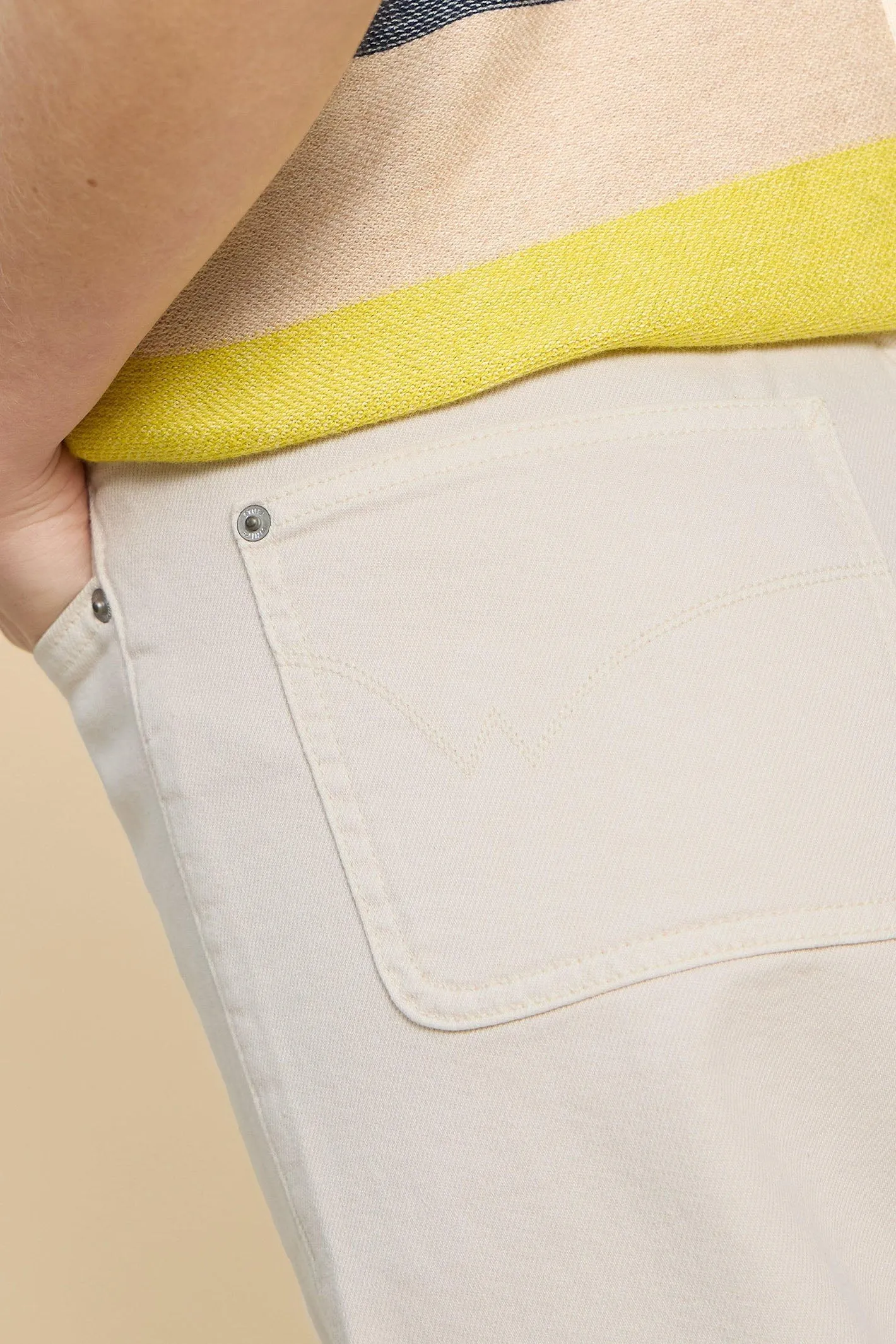 White Stuff 440997 Tia Natural White Wide Leg Cropped Jeans