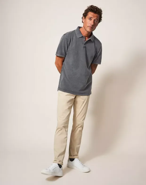 WHITE STUFF<BR>
Utility Polo<BR>
Deep Blue/ Washed Black<BR>