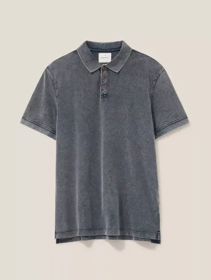 WHITE STUFF<BR>
Utility Polo<BR>
Deep Blue/ Washed Black<BR>