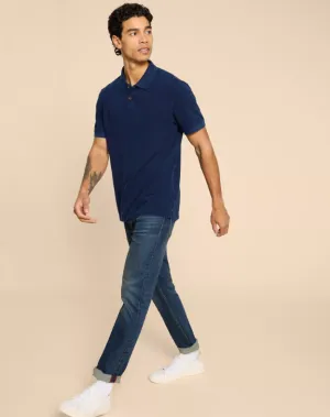 WHITE STUFF<BR>
Utility Polo<BR>
Deep Blue/ Washed Black<BR>