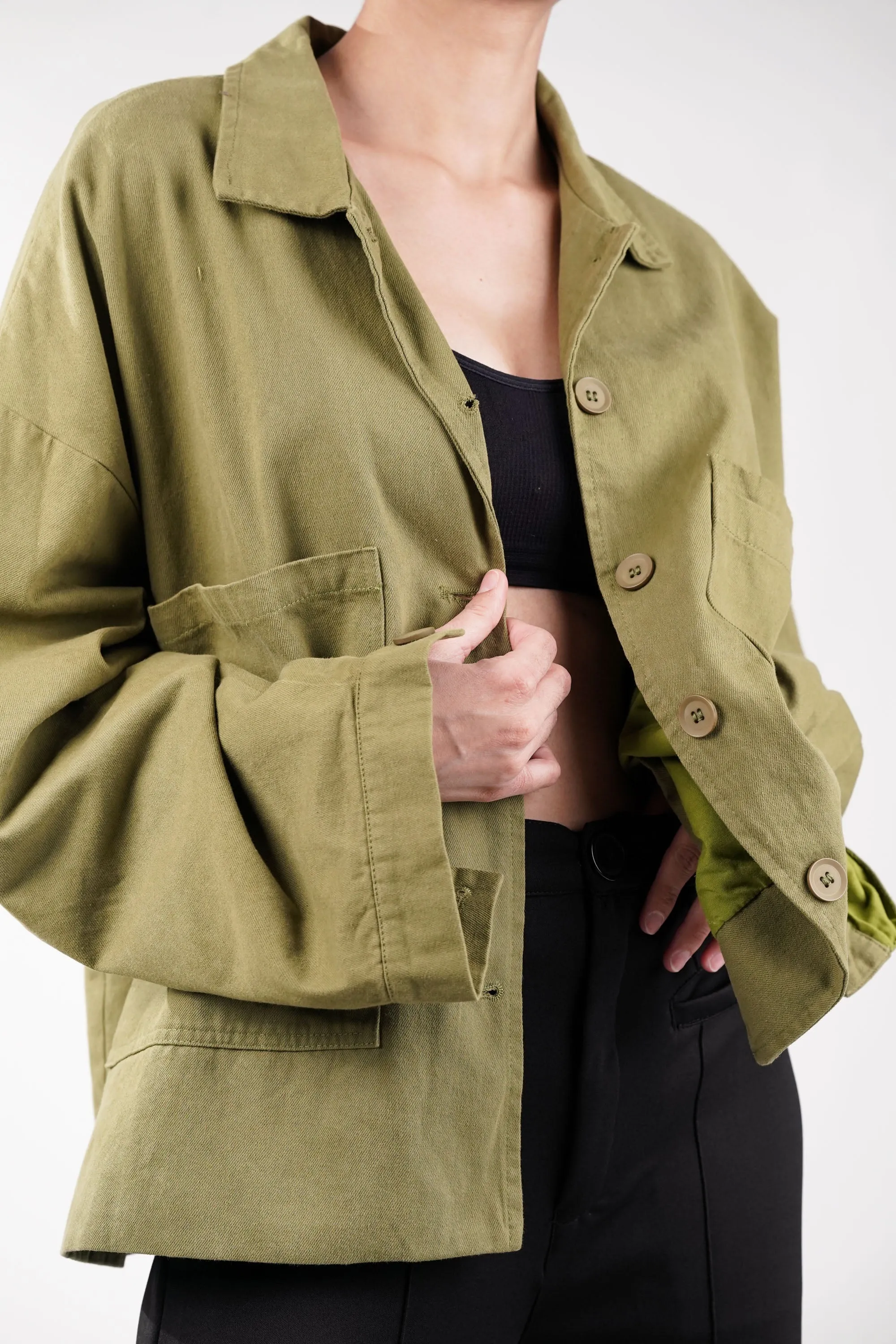Willow Green Oversized Jacket