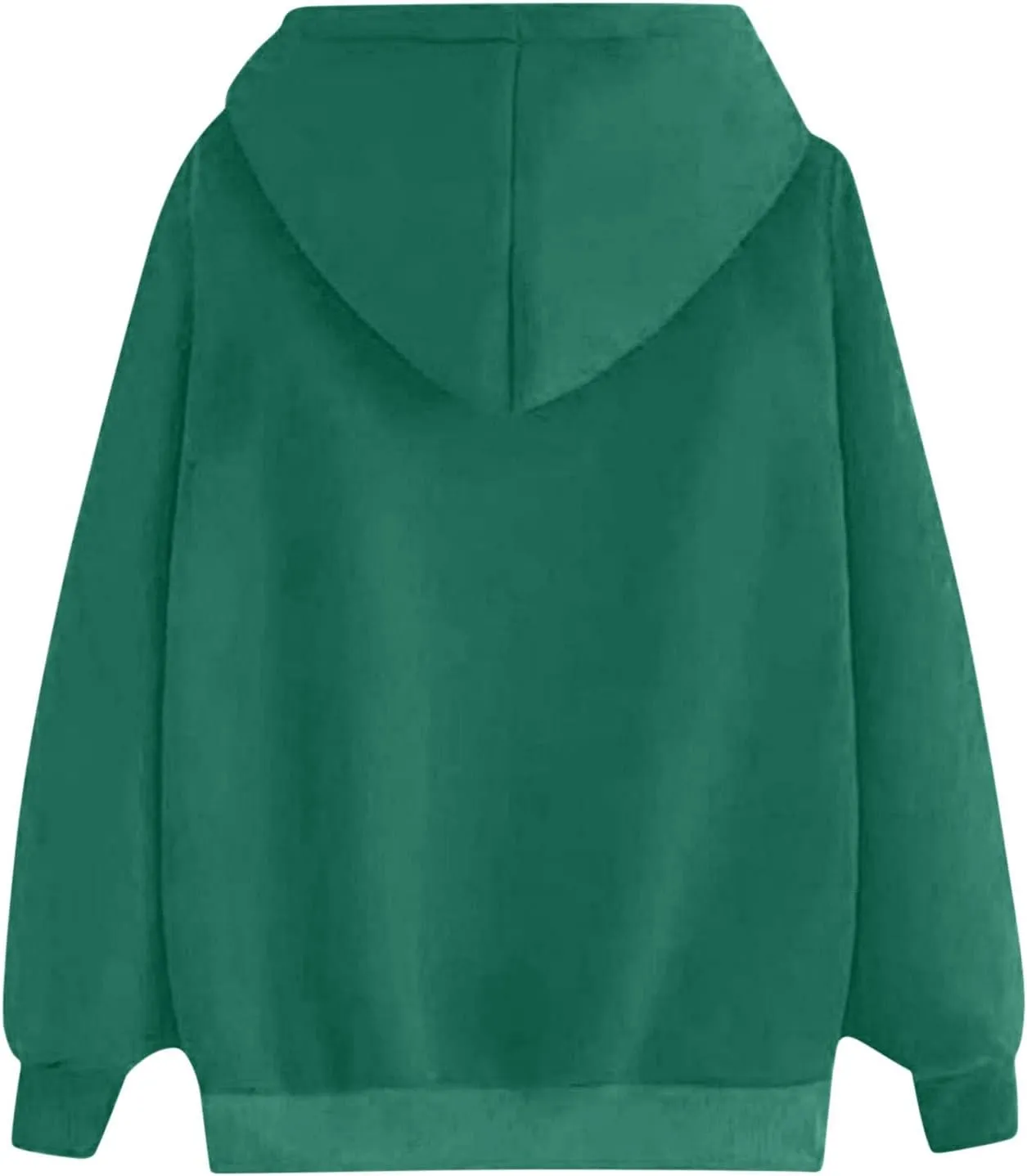 Women Heart Print Hoodies Classic Solid Valentine's Day Long Sleeve Sweatshirt Oversized Pullover with Pockets