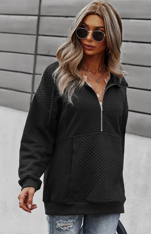 Women's Long Sleeve Zippered Diamond jackets