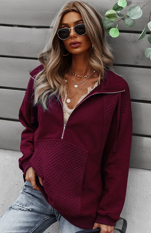 Women's Long Sleeve Zippered Diamond jackets