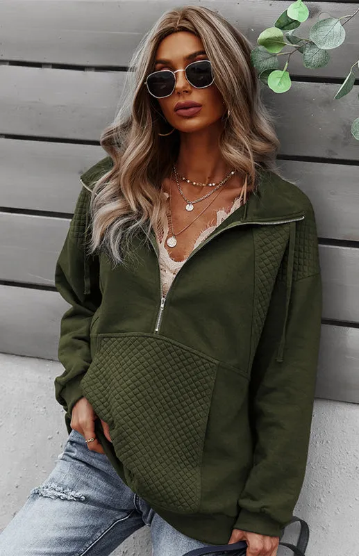 Women's Long Sleeve Zippered Diamond jackets