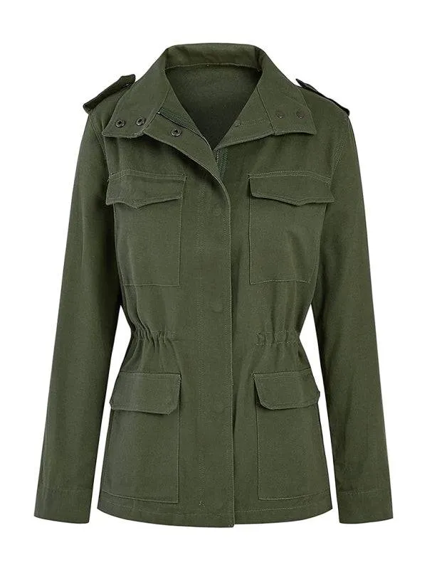 Women’s Multi-Pocket Long Sleeve Cargo Jacket