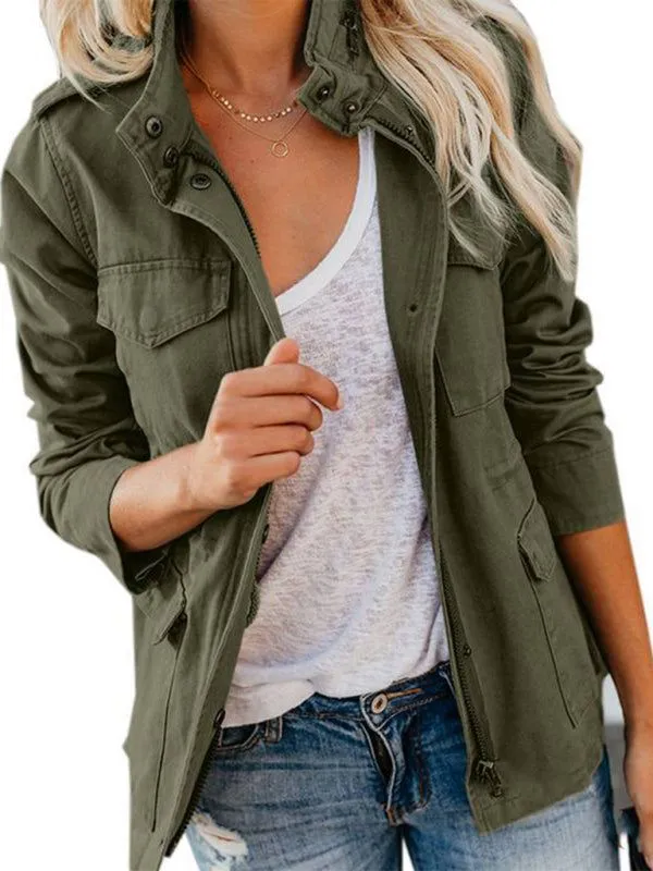 Women’s Multi-Pocket Long Sleeve Cargo Jacket