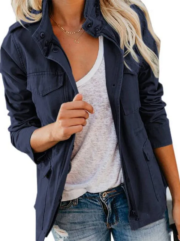 Women’s Multi-Pocket Long Sleeve Cargo Jacket