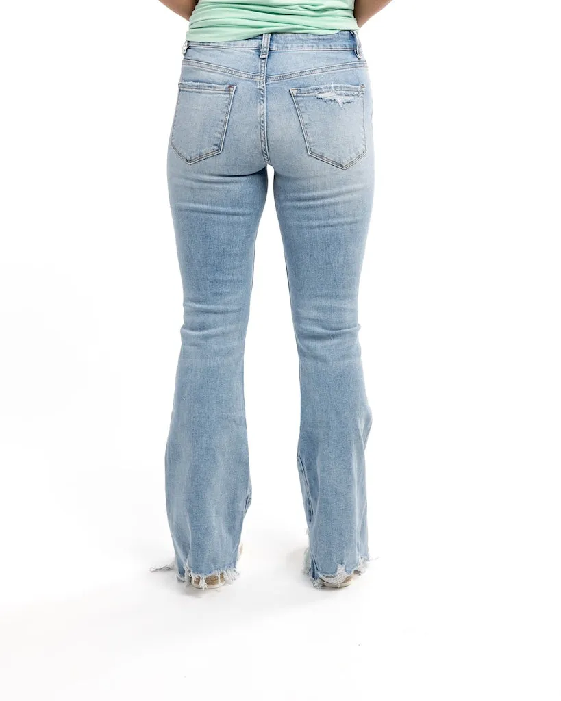 Your Biggest Fan Mid-Rise Flare Jeans